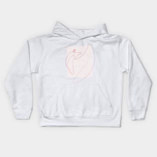 Flamingo one line Kids Hoodie